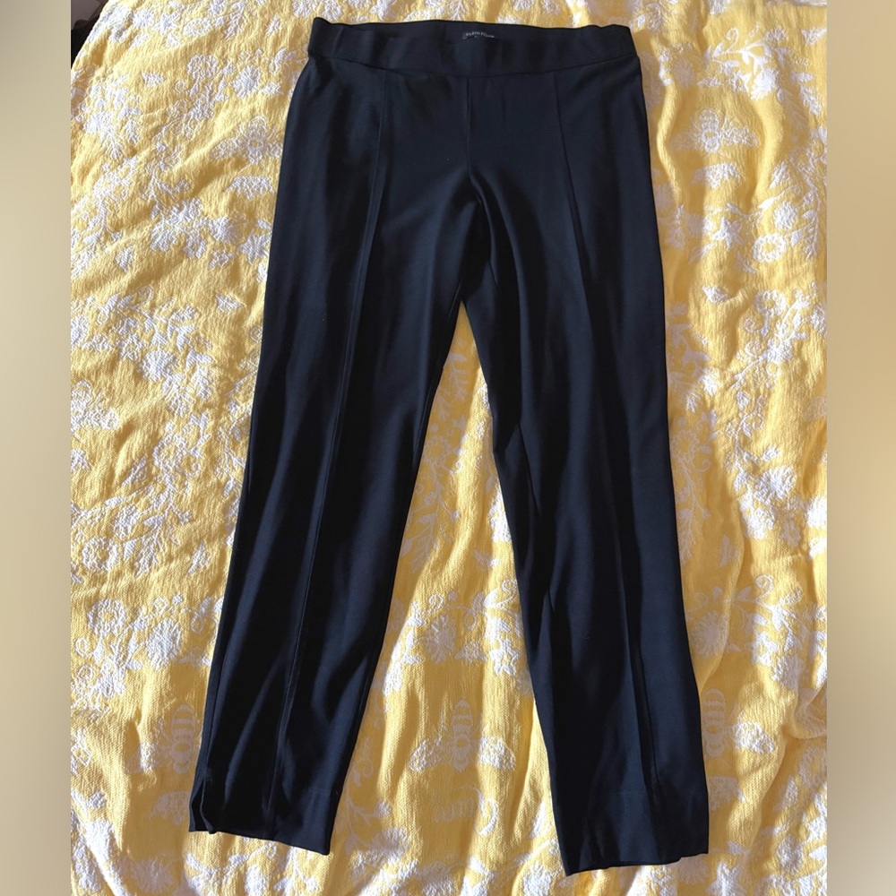 Eileen Fisher Black Straight Leg Stretchy Pants size Large